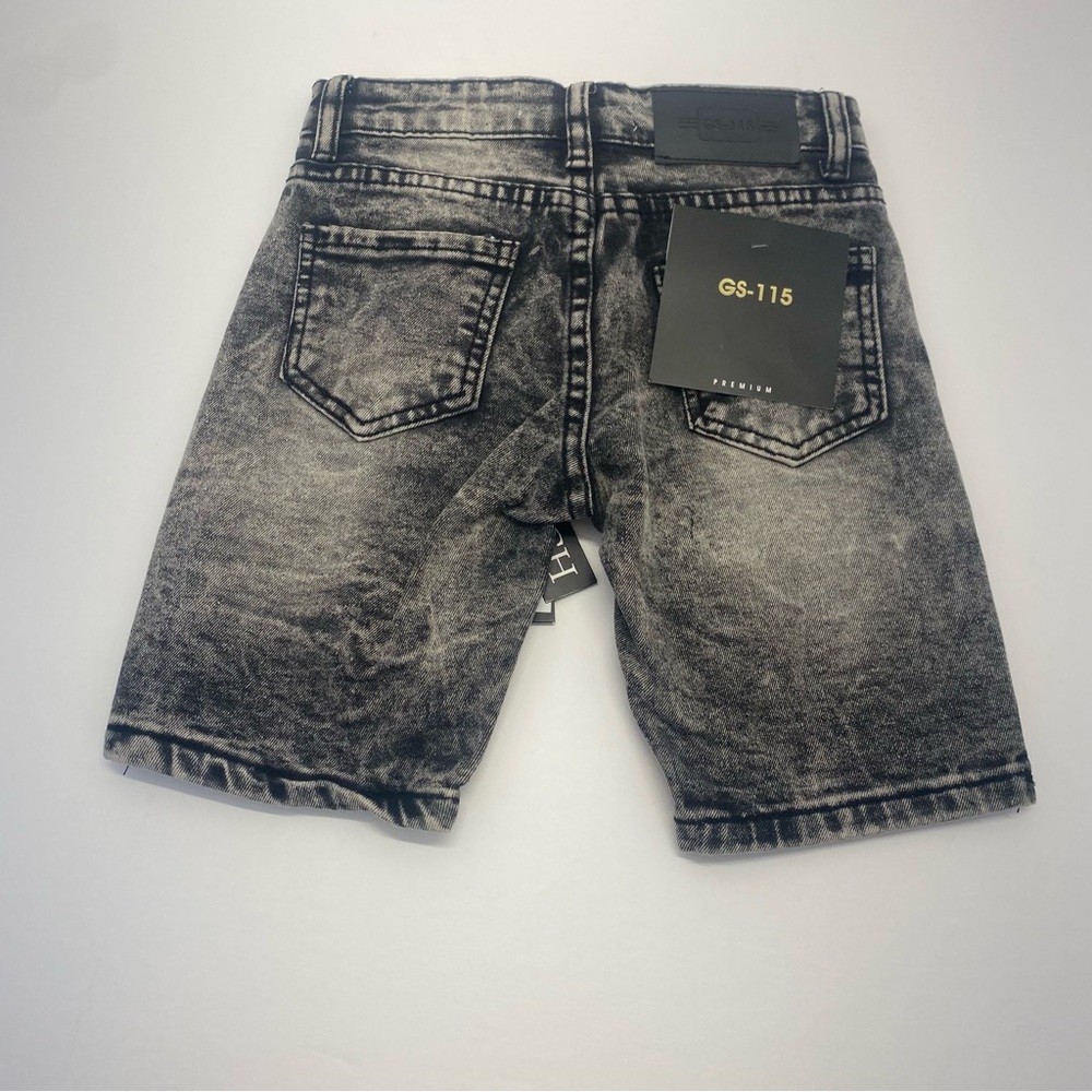 GS-115 Black boy's denim shorts size 3T Black 5 Pocket 3T New - Picture 10 of 15